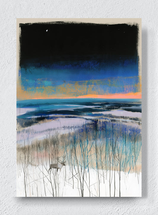 LAST LIGHT ON THE DUNES - Unframed canvas