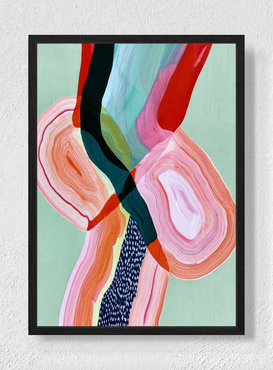 LAYERS THAT KEEP MOVING - Black frame canvas