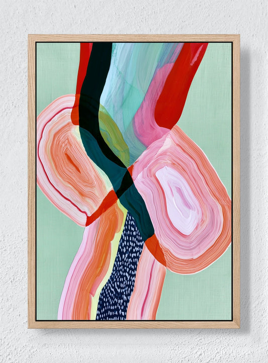 LAYERS THAT KEEP MOVING - Natural frame canvas