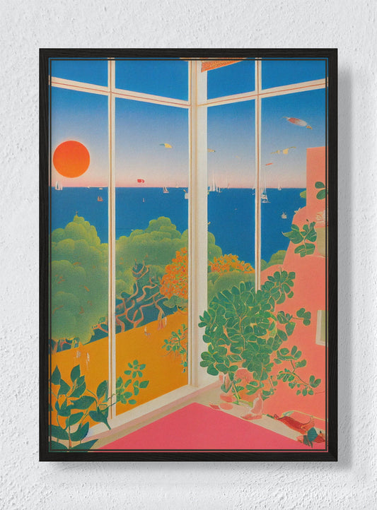 LET IN THE LIGHT - Black frame canvas