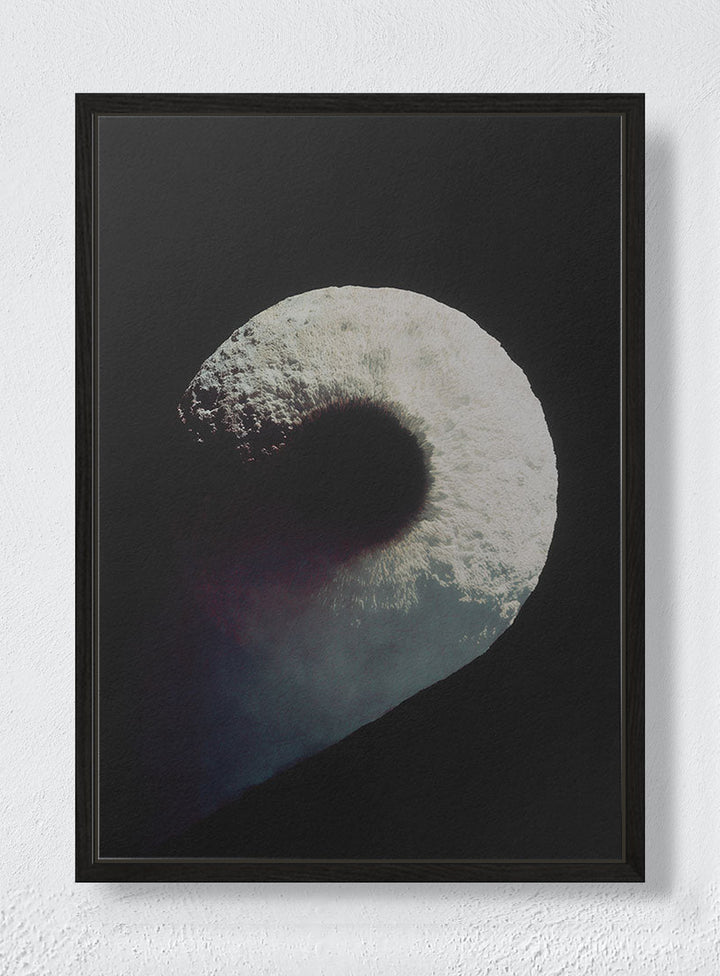 LIGHT FOLDING INWARD - Black frame canvas