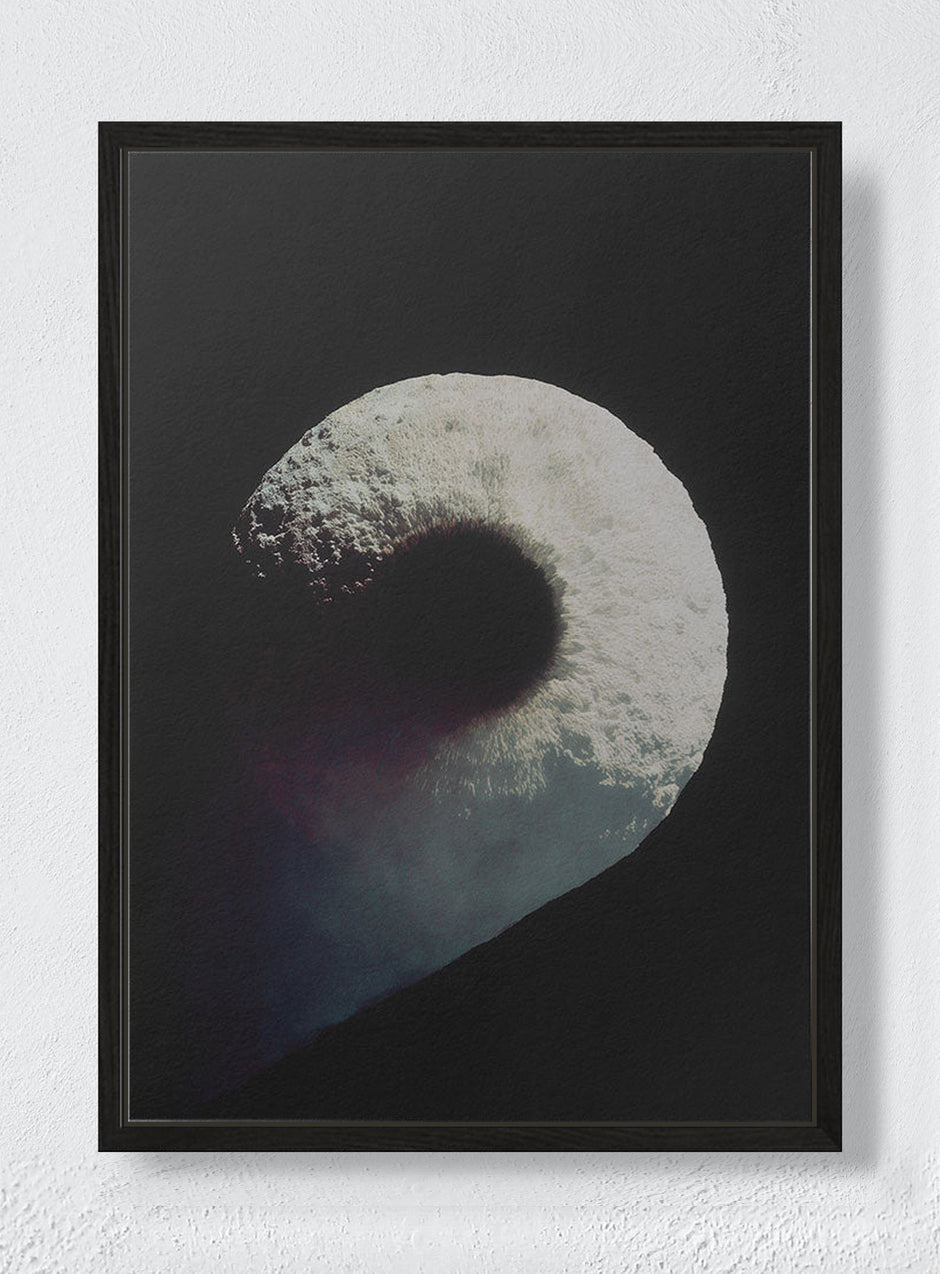 LIGHT FOLDING INWARD - Black frame canvas