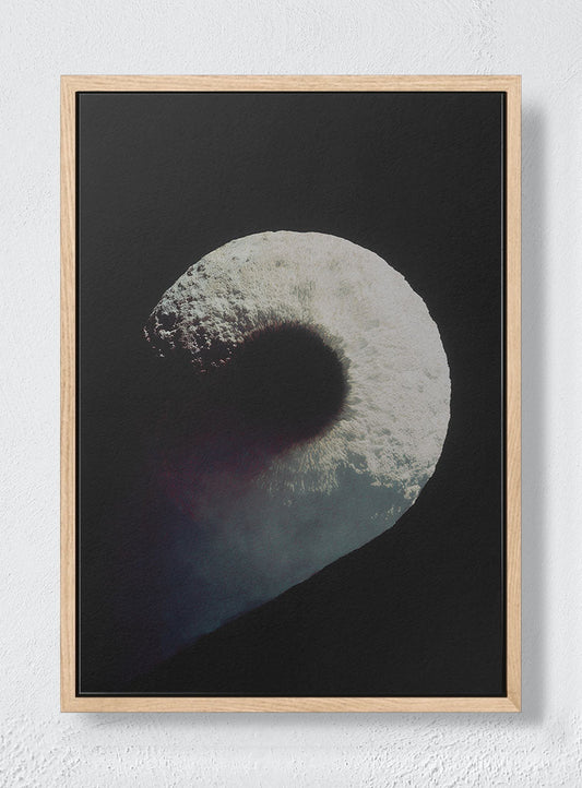 LIGHT FOLDING INWARD - Natural frame canvas