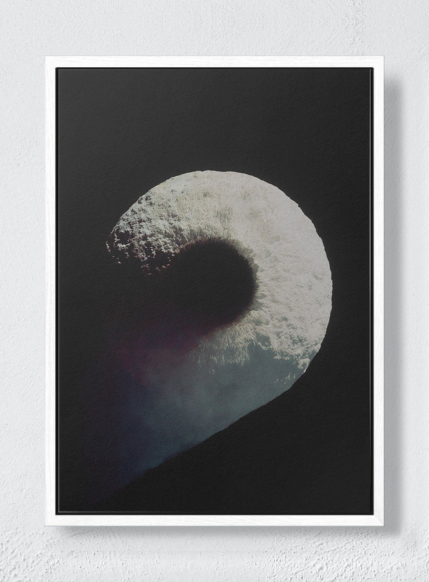 LIGHT FOLDING INWARD - White frame canvas