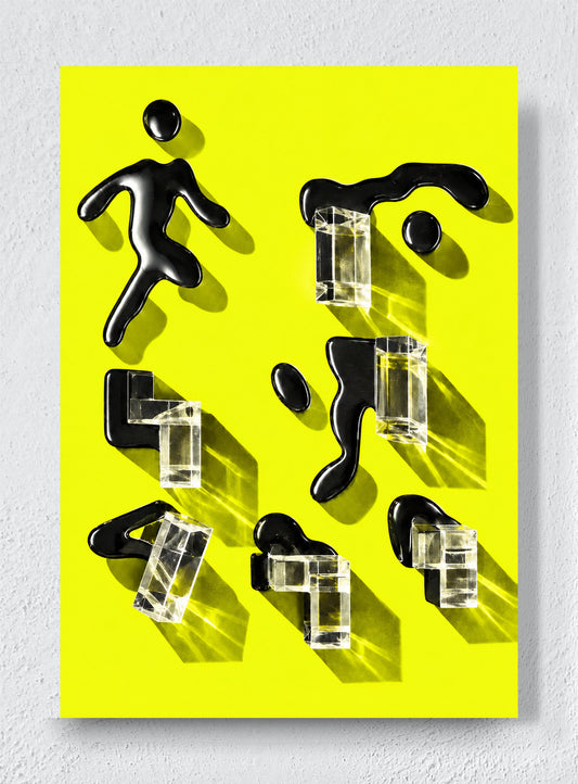 TRANSPARENT THINGS MISBEHAVING - Unframed canvas