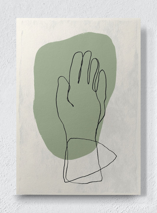 LINE AND LEAF - Unframed canvas