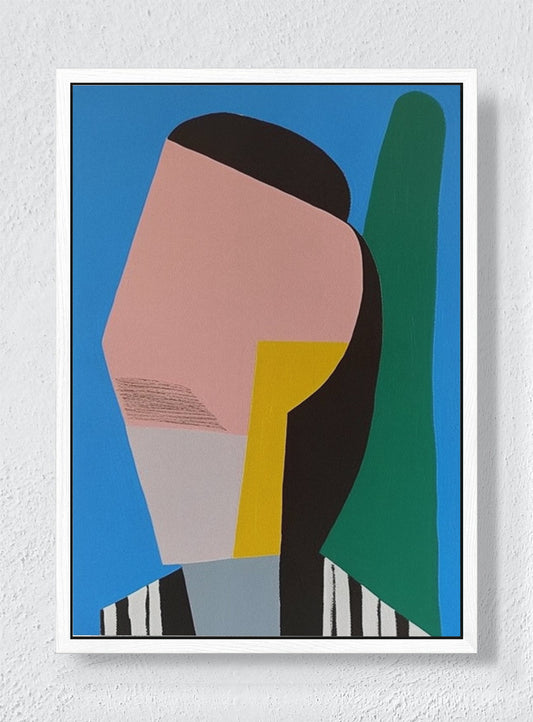 LINEAR PERSONA - White frame canvas