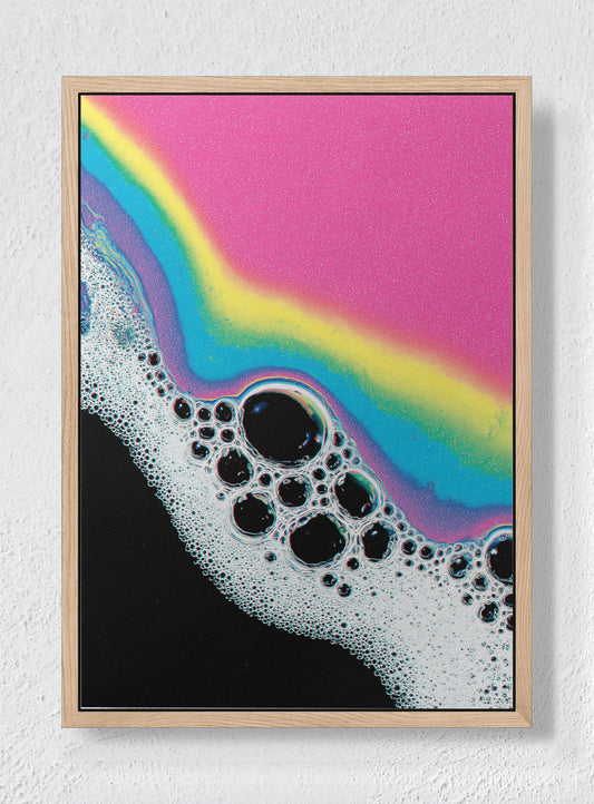 LIQUID PRISM THEORY - Natural frame canvas