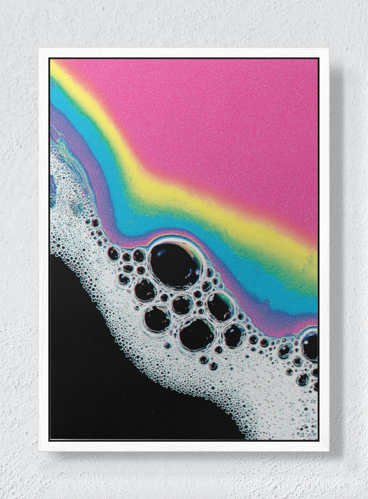 LIQUID PRISM THEORY - White frame canvas