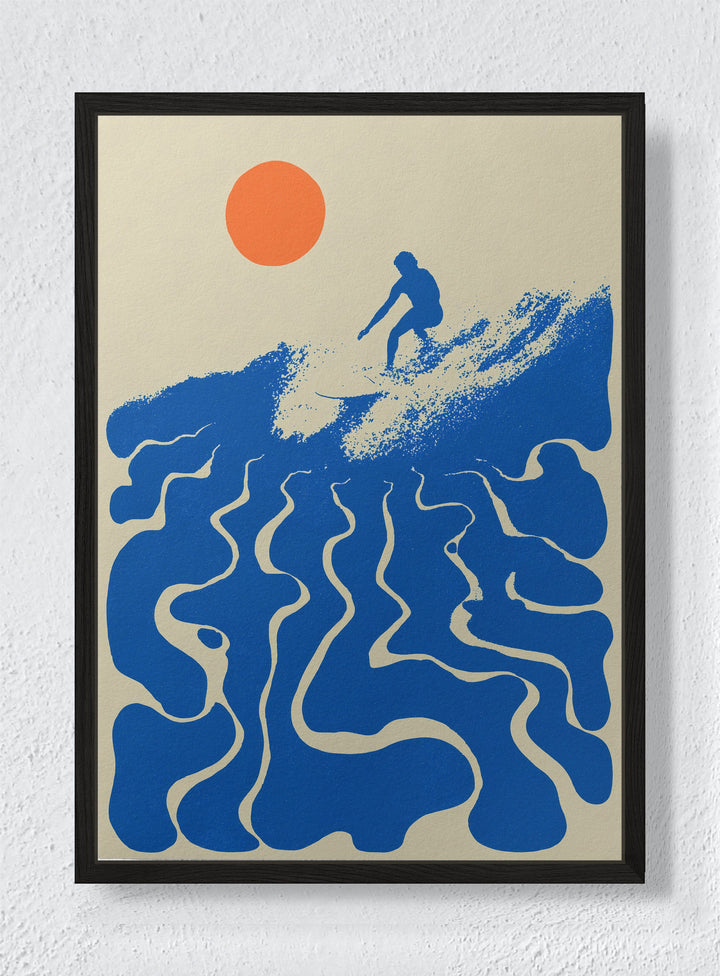 LIQUID RIDE - Black frame canvas