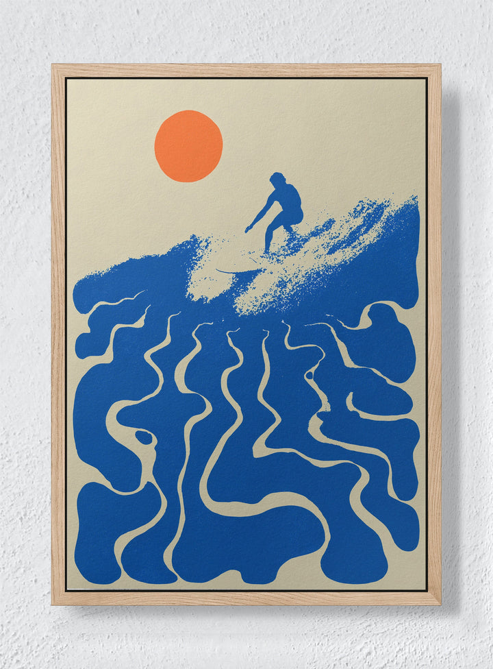 LIQUID RIDE - Natural frame canvas