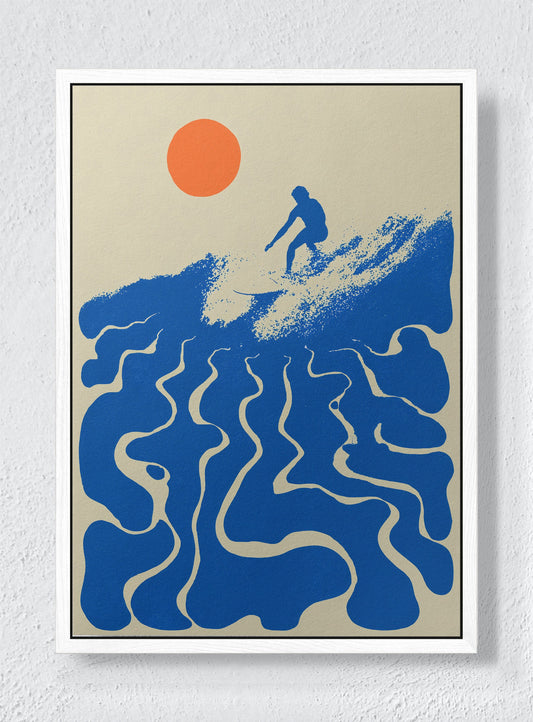 LIQUID RIDE - White frame canvas