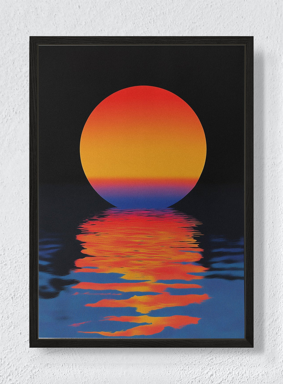 LIQUID SUN - Black frame canvas