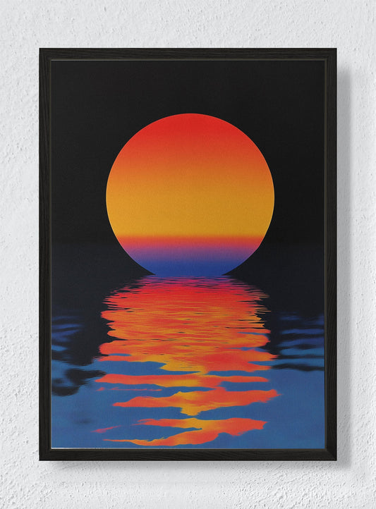 LIQUID SUN - Black frame canvas