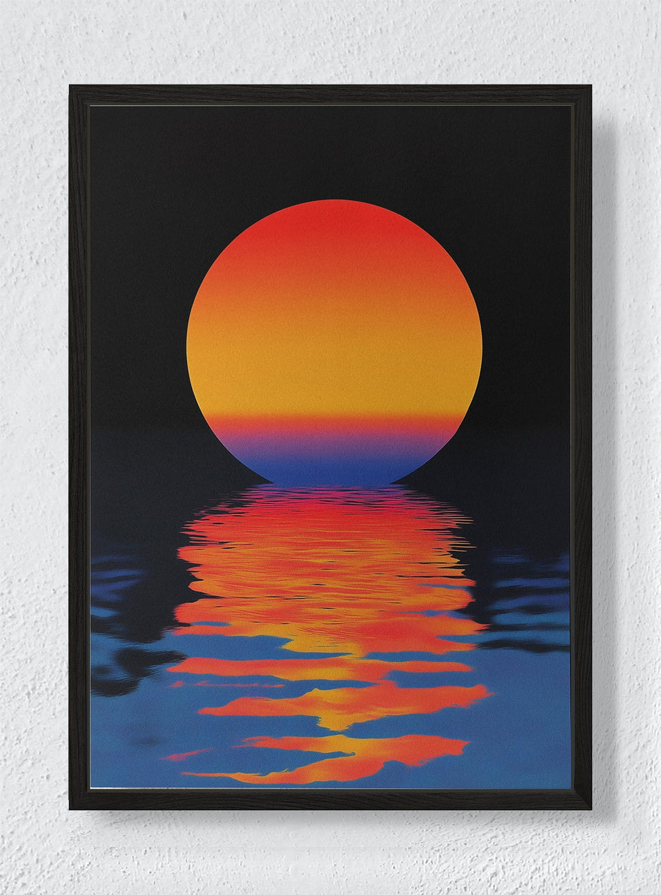 LIQUID SUN - Black frame canvas
