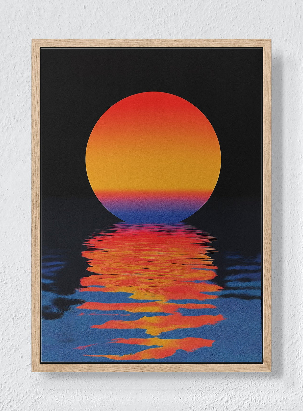 LIQUID SUN - Natural frame canvas