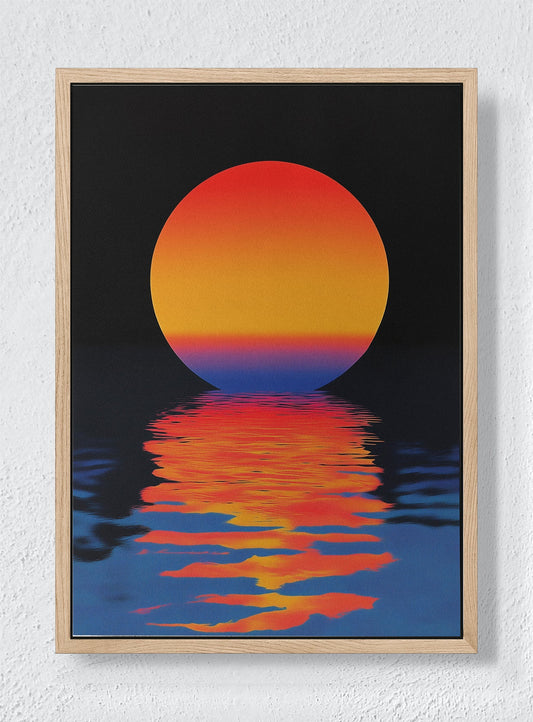 LIQUID SUN - Natural frame canvas