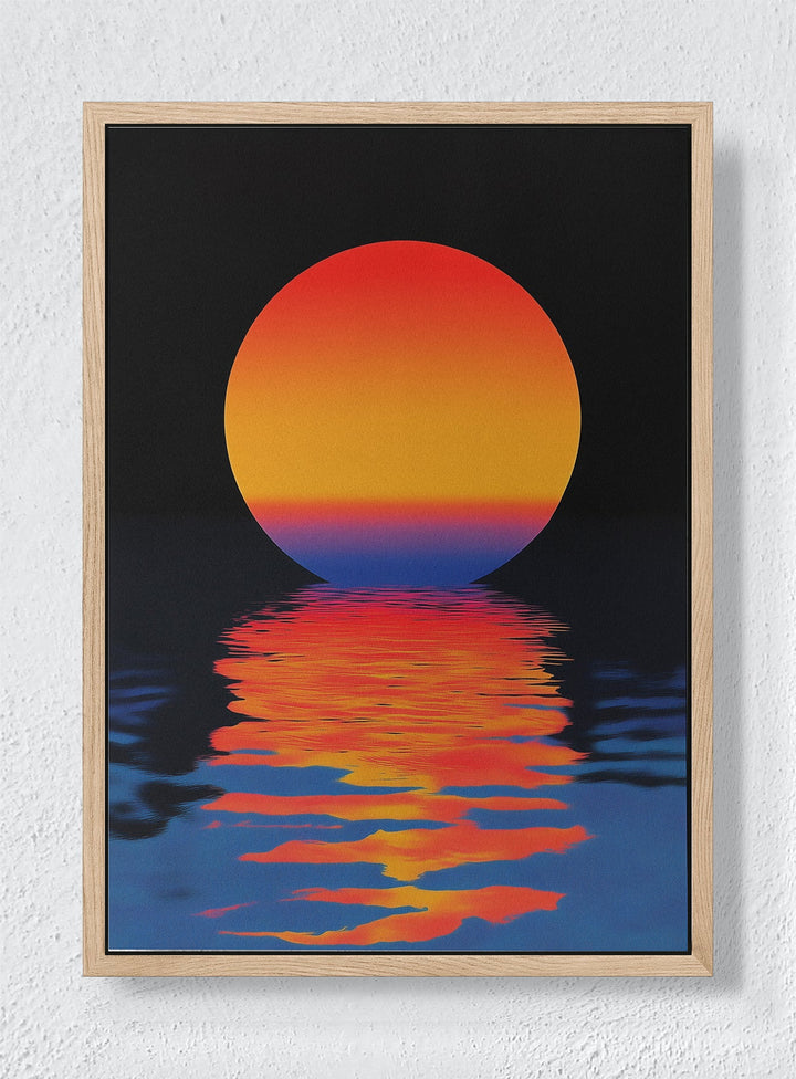 LIQUID SUN - Natural frame canvas