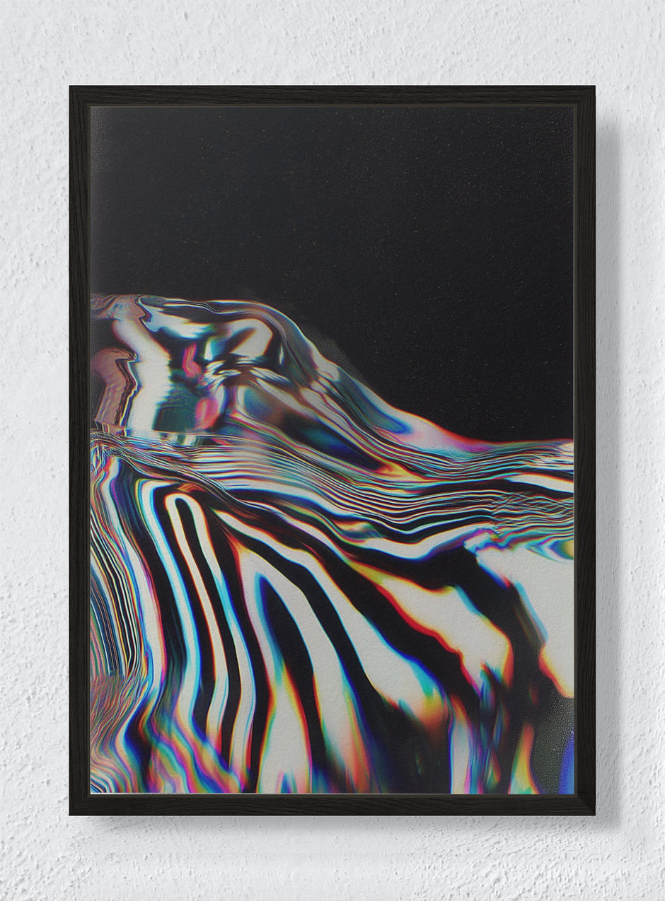 LIQUID ZEBRA - Black frame canvas