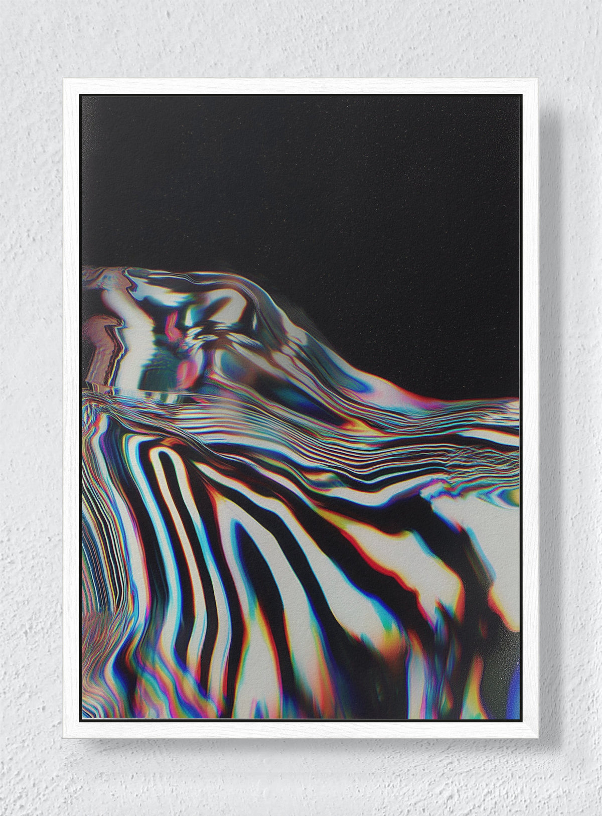 LIQUID ZEBRA - White frame canvas