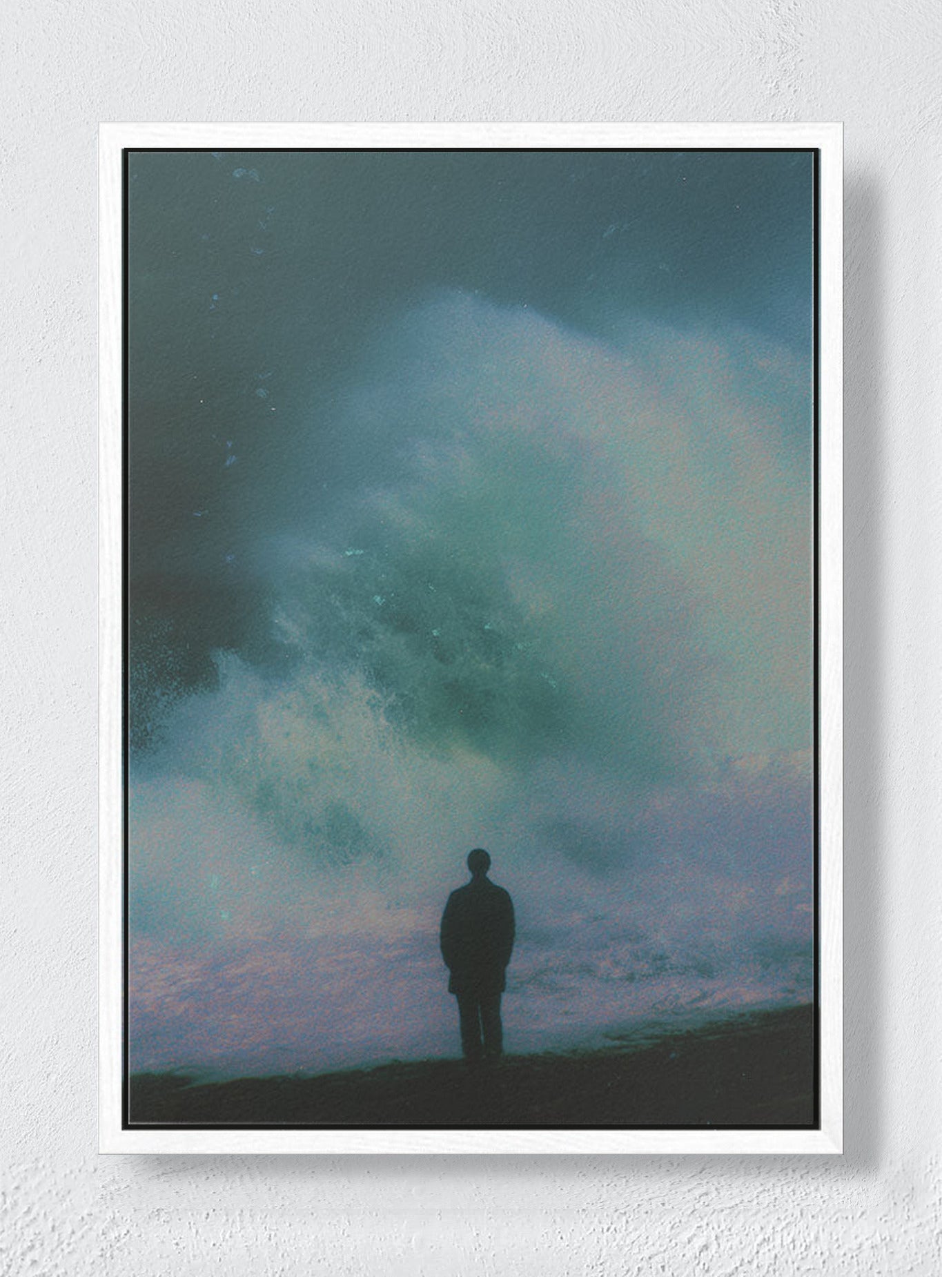 LOOKING AT SOMETHING DEEPER - White frame canvas