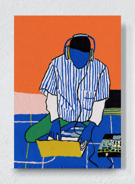 LOST IN THE HEADPHONES - Unframed canvas