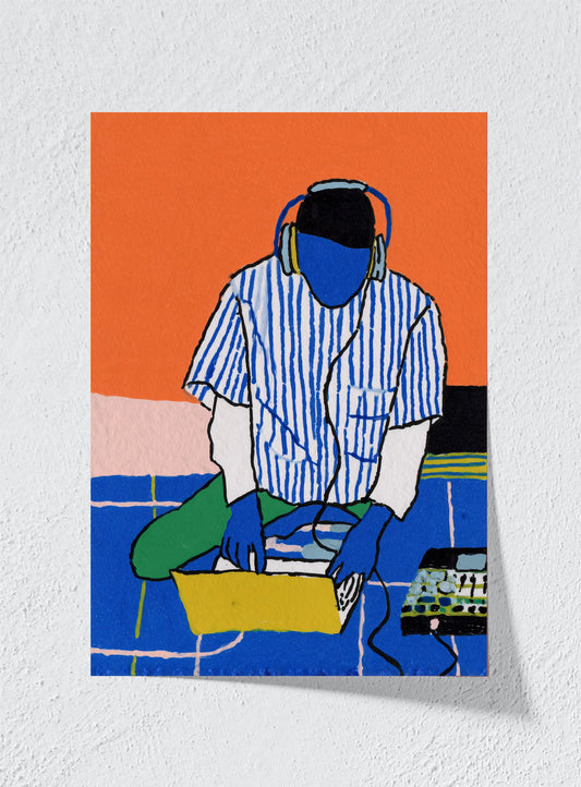 LOST IN THE HEADPHONES - Unframed
