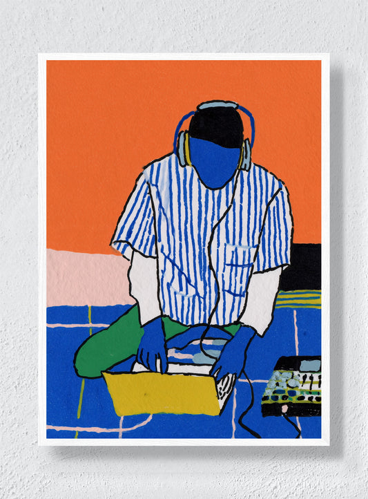 LOST IN THE HEADPHONES - White Frame