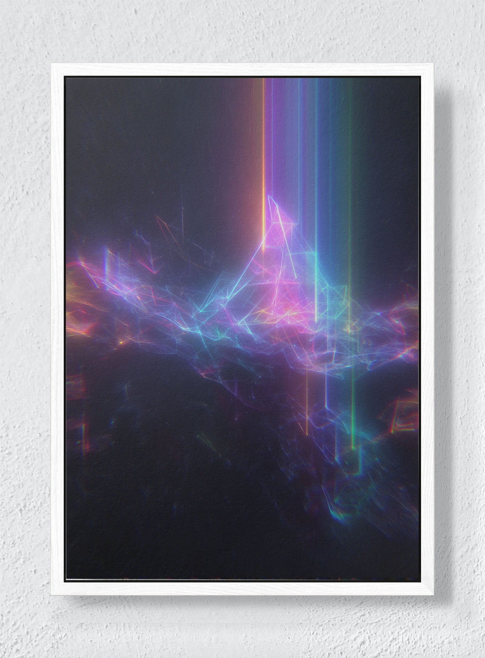 LOST SIGNAL - White frame canvas