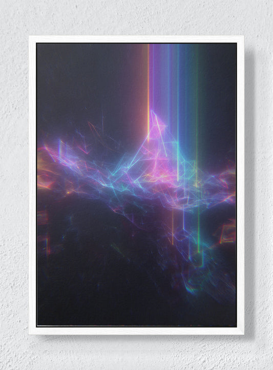 LOST SIGNAL - White frame canvas