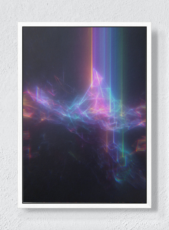 LOST SIGNAL - White frame canvas