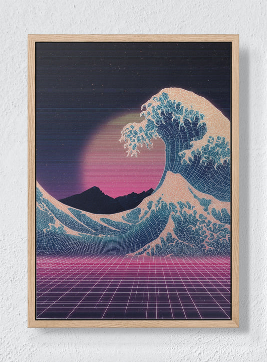 MANIFEST MIRROR - Natural frame canvas