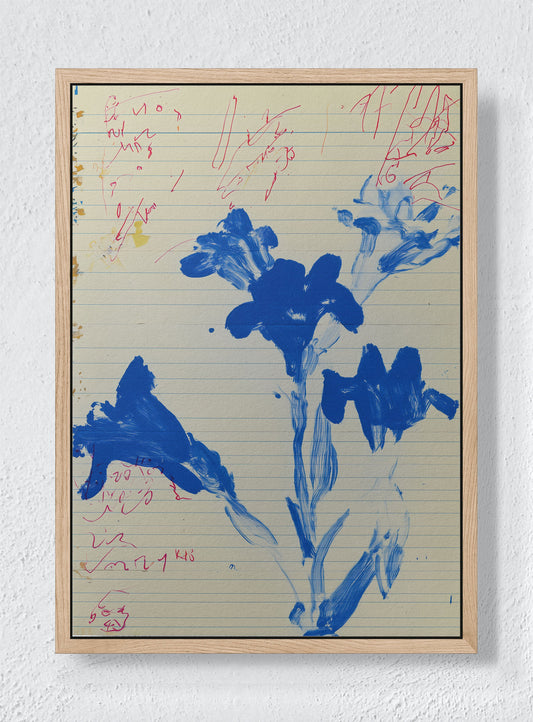 MARGINALIA BLOOMS - Natural frame canvas