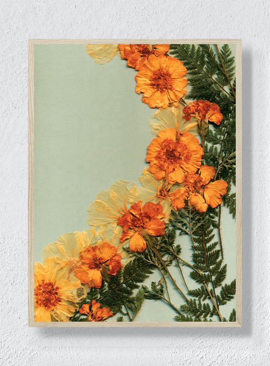 MARIGOLDS IN THE MARGIN - Natural Frame