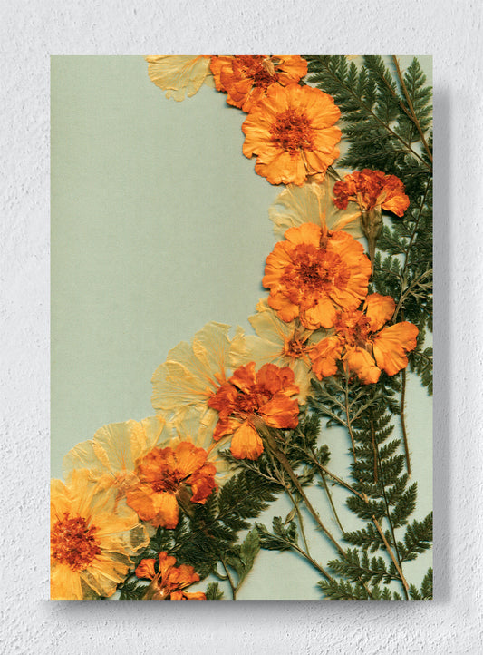 MARIGOLDS IN THE MARGIN - Unframed canvas