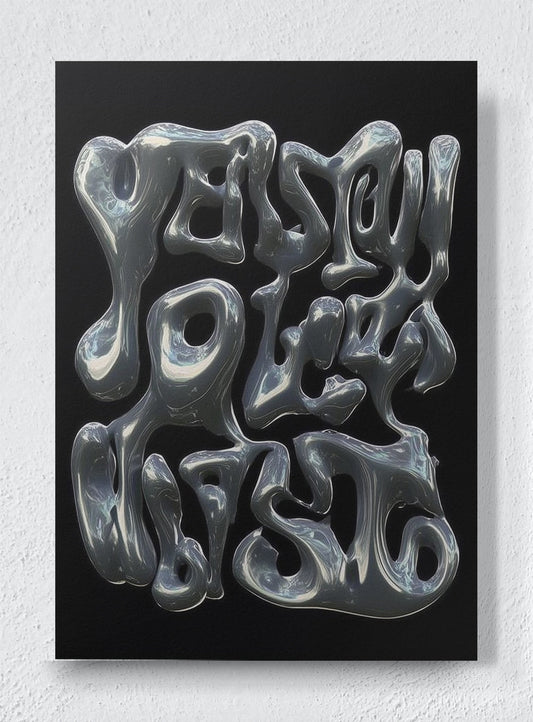 MELTED LANGUAGE - Unframed canvas