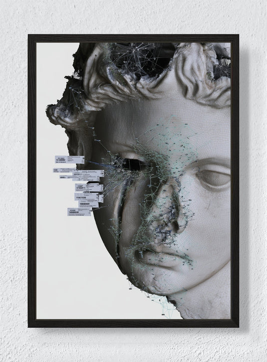 MEMORY OF MARBLE - Black frame canvas
