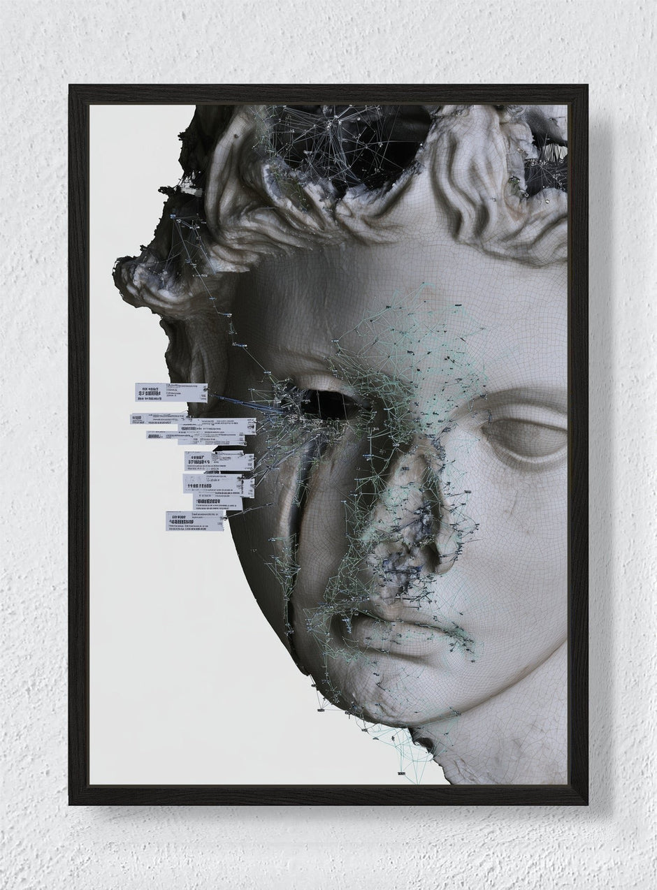 MEMORY OF MARBLE - Black frame canvas