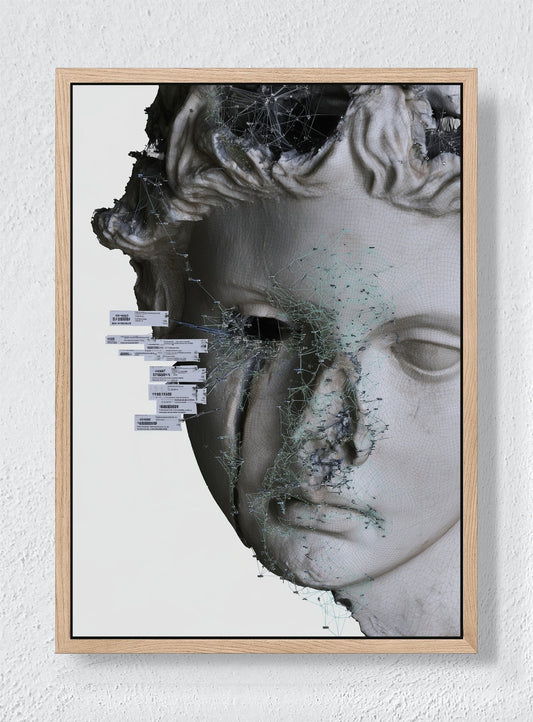 MEMORY OF MARBLE - Natural frame canvas
