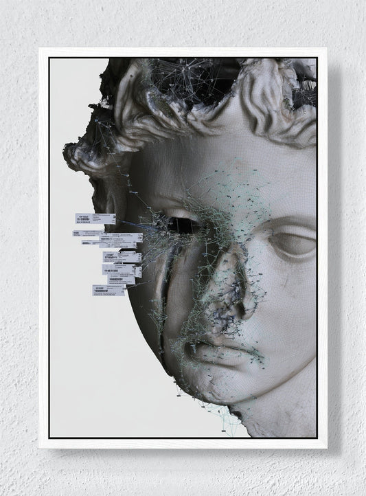 MEMORY OF MARBLE - White frame canvas