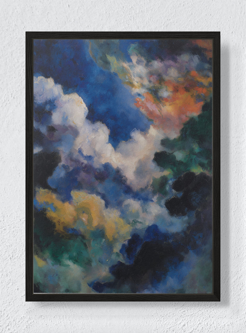 MIDNIGHT TURBULENCE - Black frame canvas