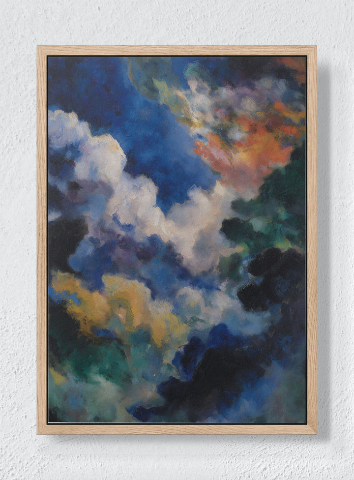 MIDNIGHT TURBULENCE - Natural frame canvas