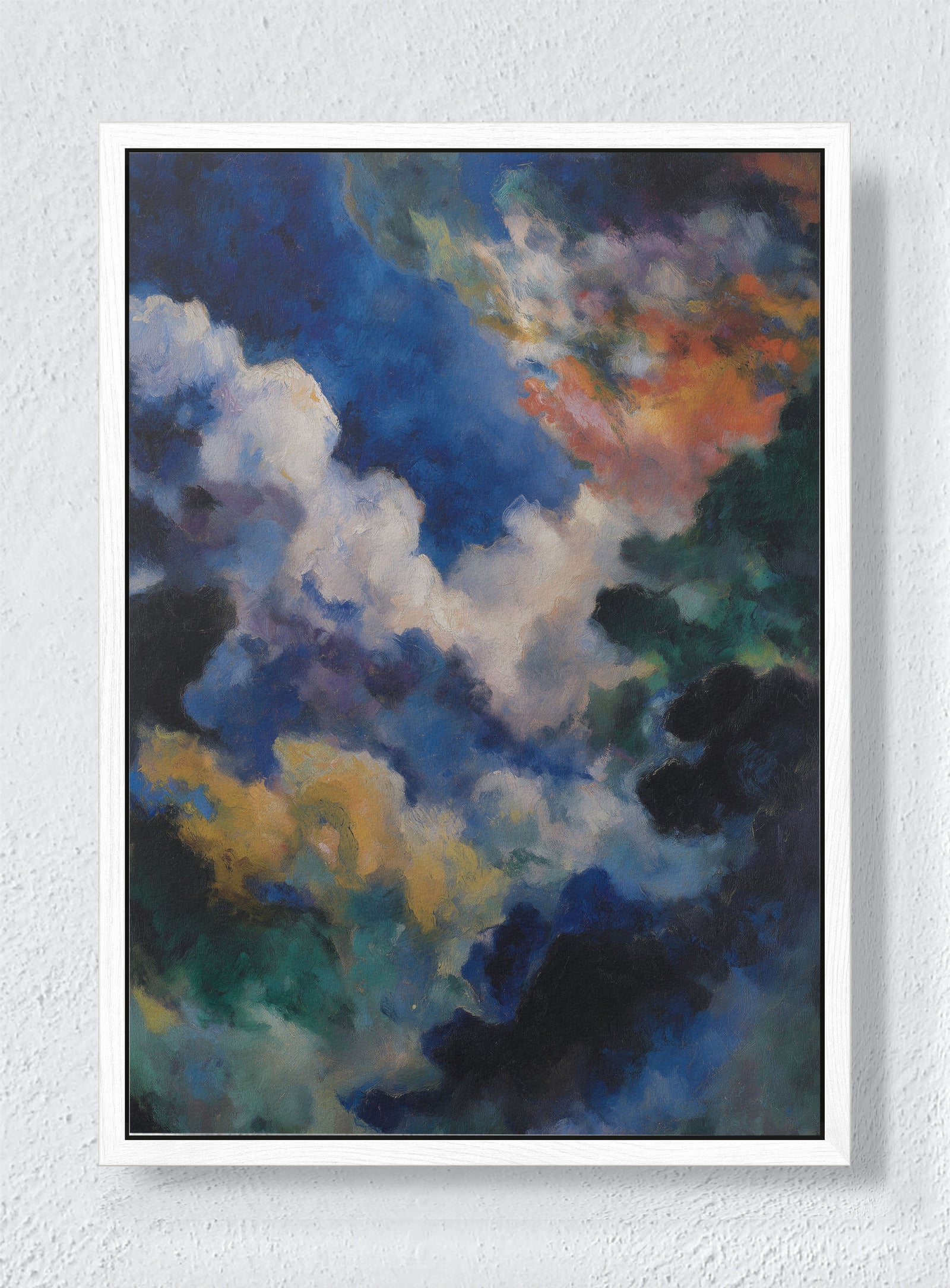 MIDNIGHT TURBULENCE - White frame canvas