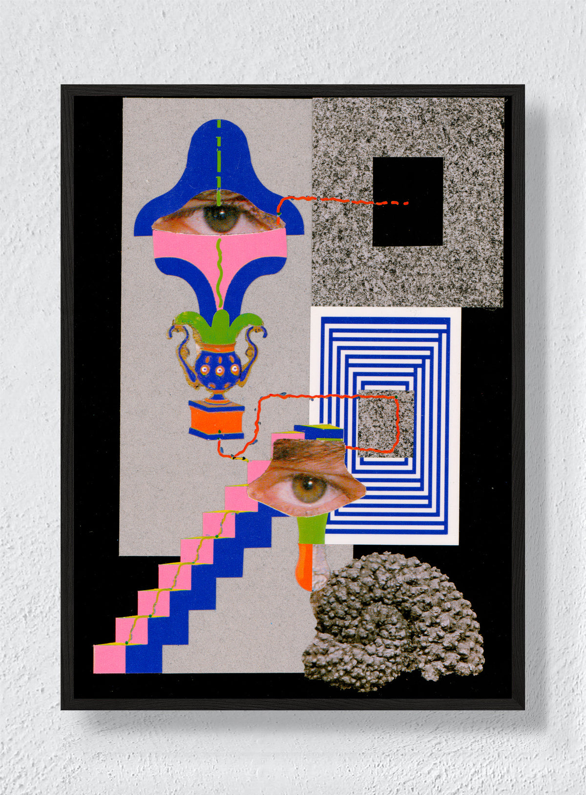 MIND TAKING THE STAIRS - Black Frame