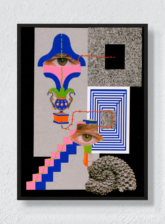 MIND TAKING THE STAIRS - Black Frame