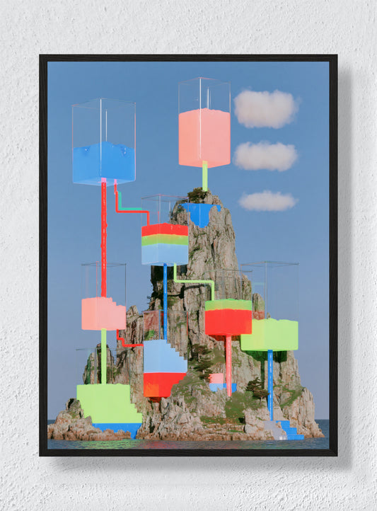 MOUNTAIN DREAMING IN COLOUR - Black Frame