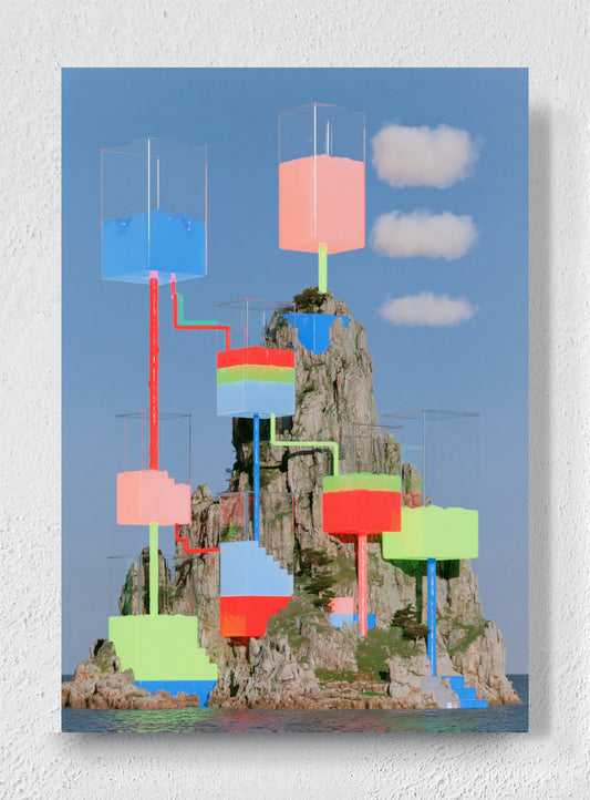 MOUNTAIN DREAMING IN COLOUR - Unframed canvas