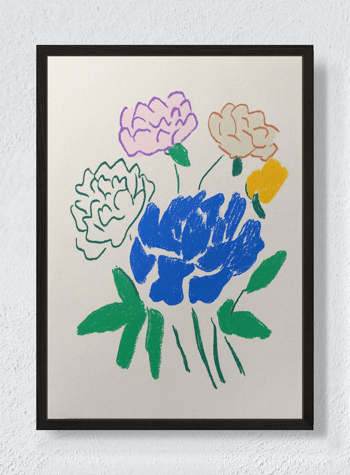 NAIVE BOTANICA - Black frame canvas