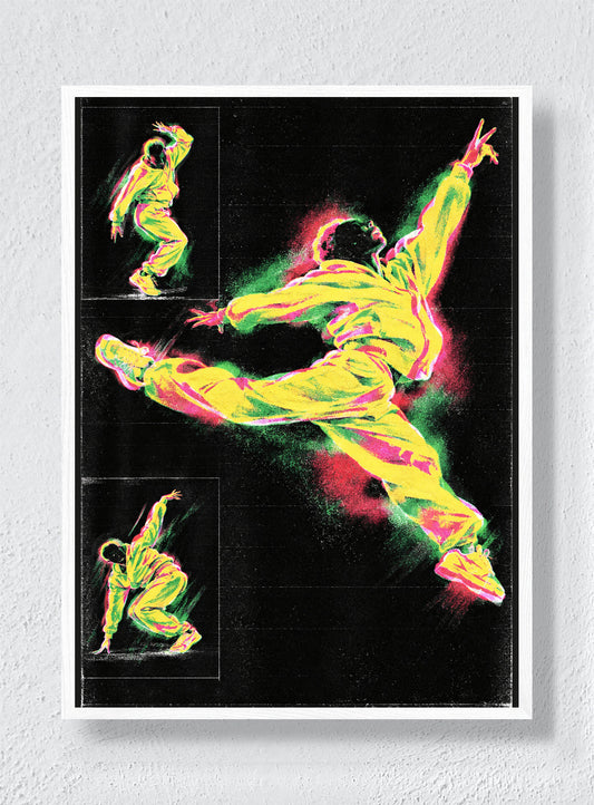 Neon Motion - White Frame