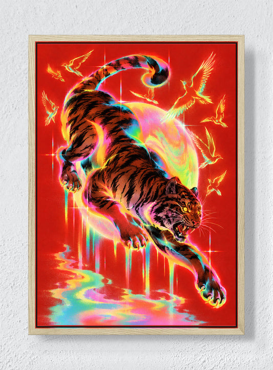 ELECTRIC PREDATOR - Natural frame canvas